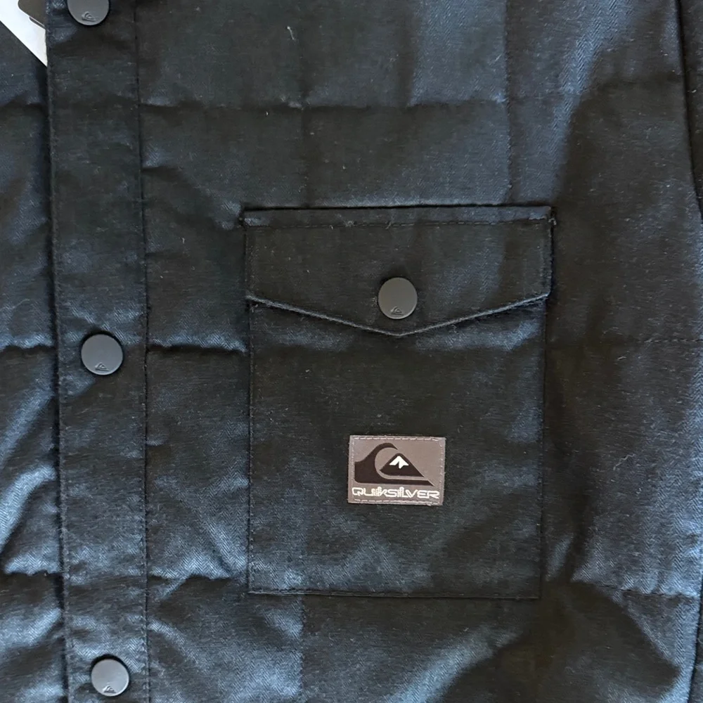 NEW Quiksilver Men's Black Quilted Shirt Jacket
